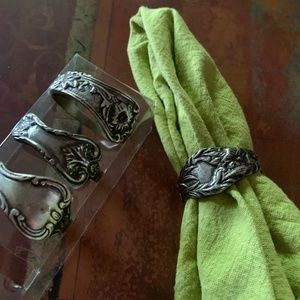 Set of 4 Vintage Spoon Napkin Rings